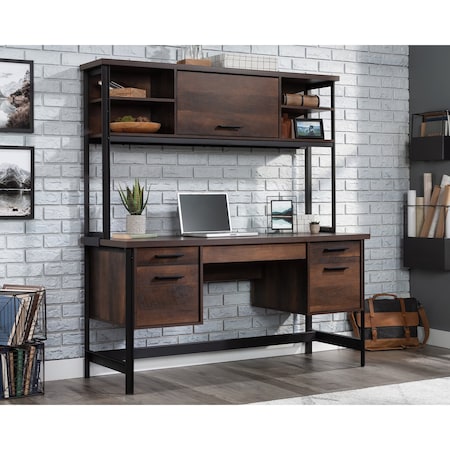 Sauder 23.465 in D X 66.575 in H, 60 in W X Engineered wood, Metal 443699
